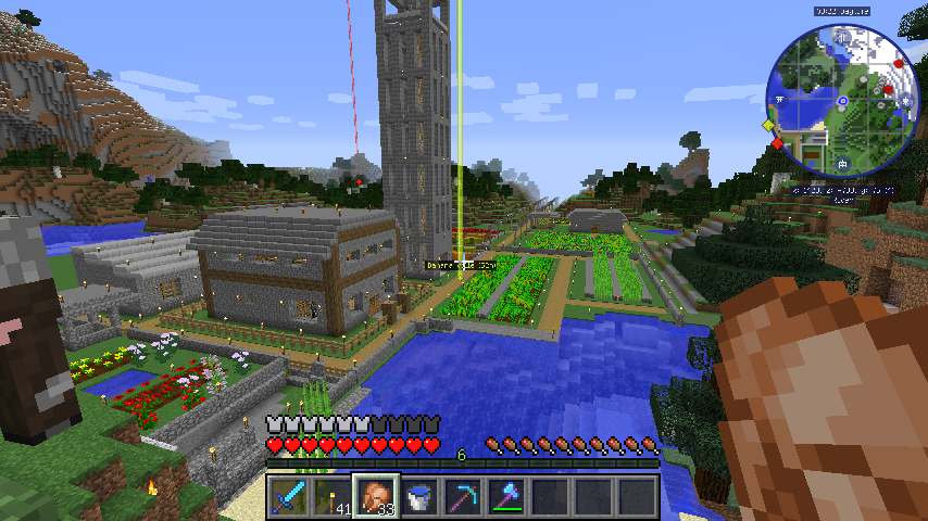 Minecraft日記 山あいの村をどんどん整備して農事村にするよ 農業