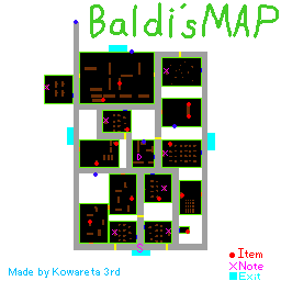 Baldi S Basics 完全攻略 これがあの学校の地図だ 全体マップ コワレタのフリーゲーム館